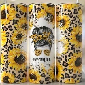Sunflower Leopard Print Tumbler